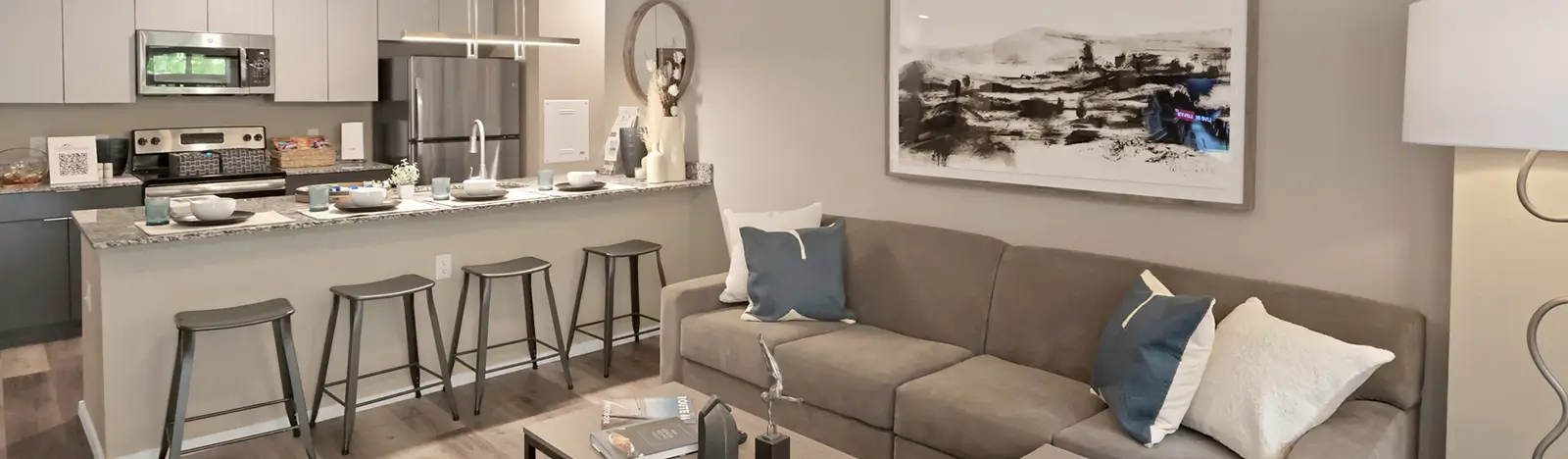 Furnished apartment living spacee