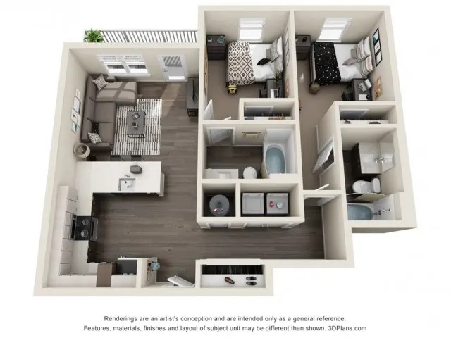 2x2 - Buckeye Floor plan