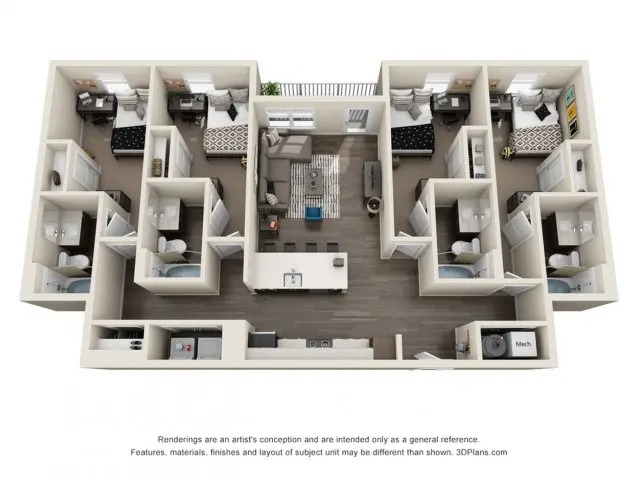 4x4 - Dogwood Floor plan