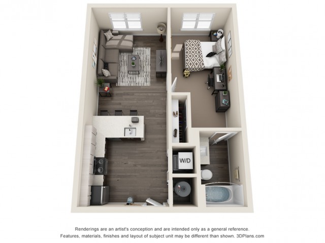1x1 - Alder Floor plan