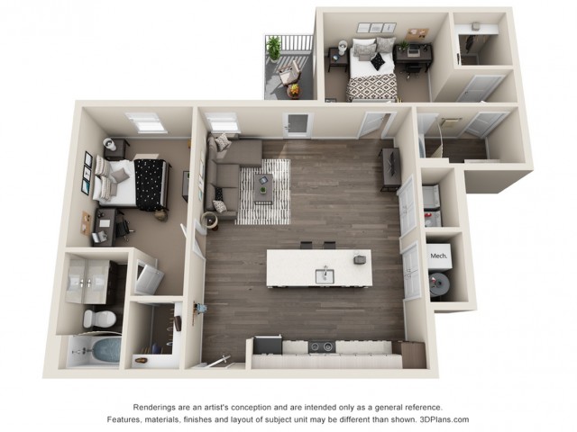 2x2 - Birch Floor plan