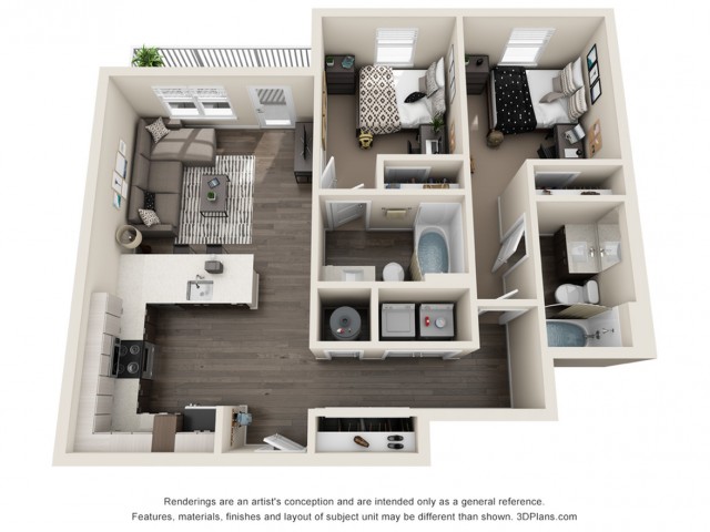 2x2 - Buckeye Floor plan