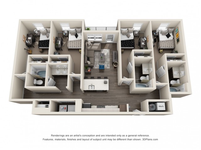 4x3 - Dudley Floor plan