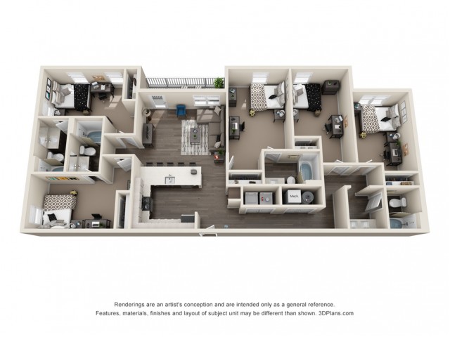 5x4 - Hickory Floor plan