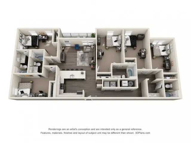 5x4 - Hickory Floor plan