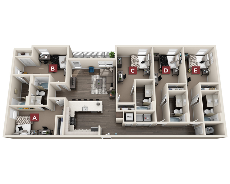 5x5 - Juniper Floor plan